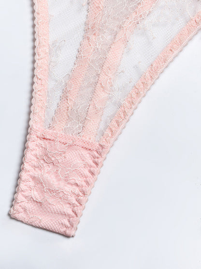 Sexy Lingerie-Lace Feather Sexy Lingerie Four-piece Set