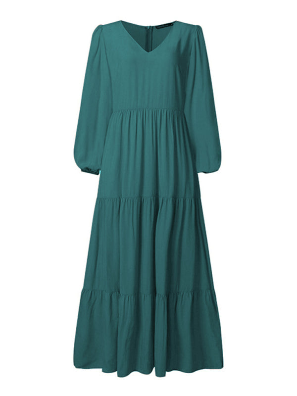 Autumn Temperament Women'S Large Swing Dress