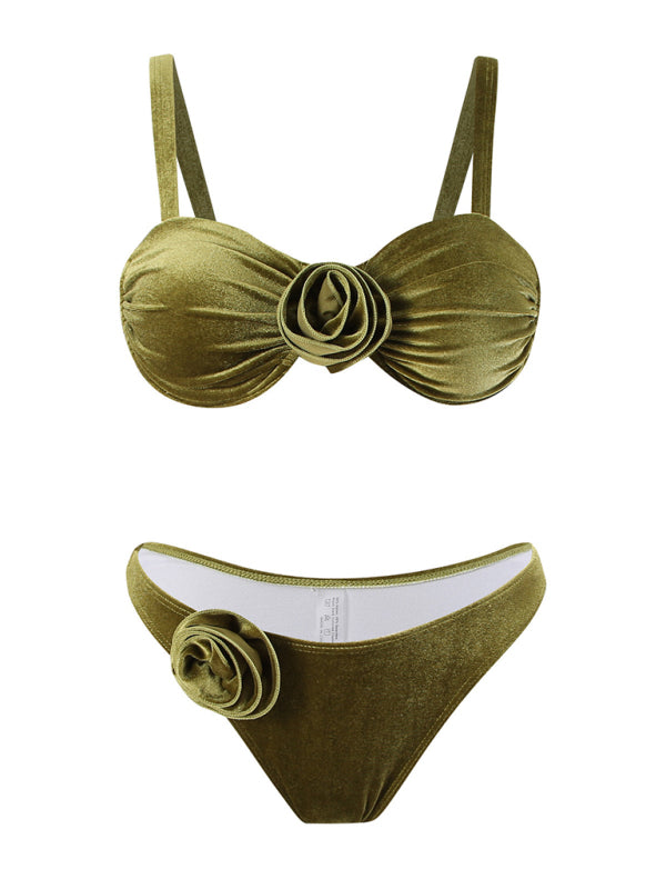 New Fashion Retro Sexy 3D Flower Bikini